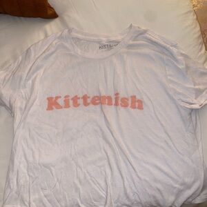 Kittenish Tee with Pink Logo